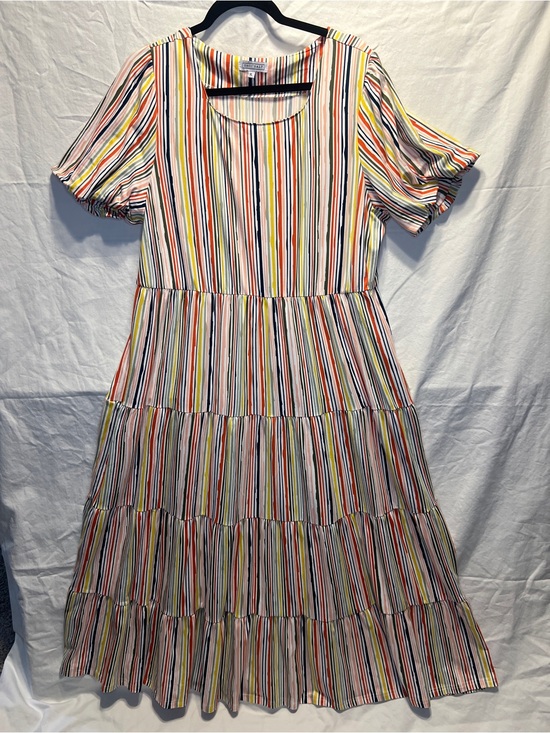 Sweet Salt Dresses & Skirts - Striped Tiered Maxi Dress in Multi-Color XL
